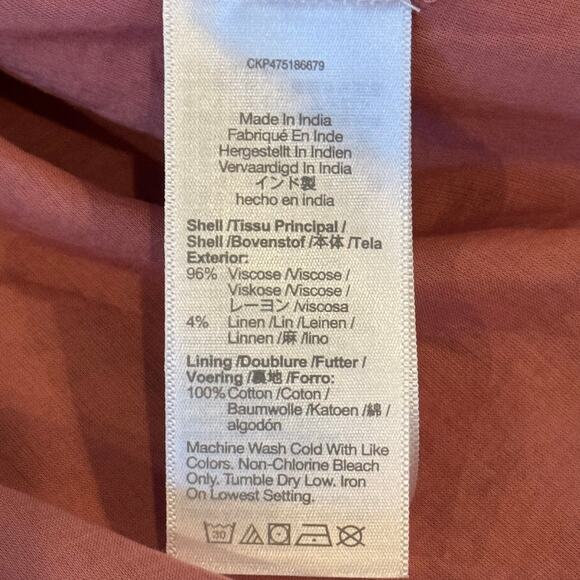 MADEWELL RUFFLE V-NECK FLORAL MINI DRESS IN VINTAGE PINK NWT WOMEN'S SIZE 10 - Picture 16 of 16